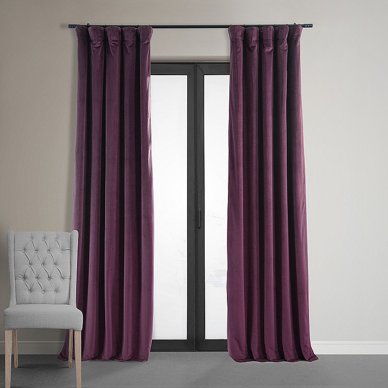 Signature Cabernet Blackout Velvet Curtain (1 Panel)  Cabernet  50W X 84L