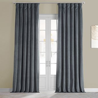 EFF Blackout 1-Panel Signature Velvet Window Curtain