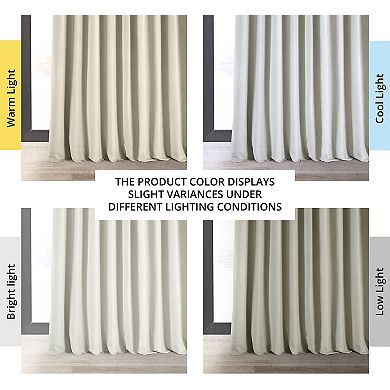 EFF Blackout 1-Panel Signature Velvet Double-Wide Window Curtain