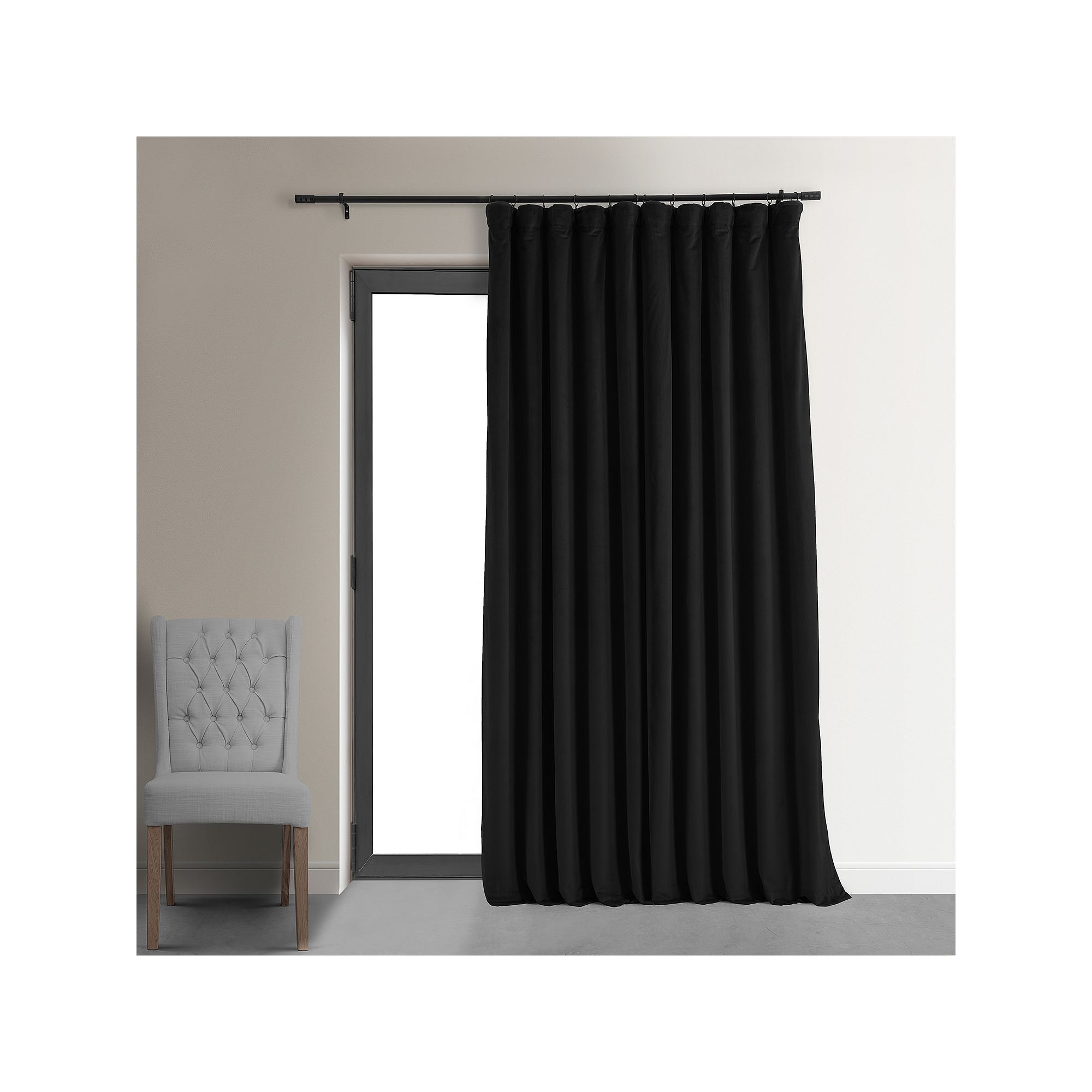 EFF Signature Velvet Double-Wide Blackout Window Curtain Panel
