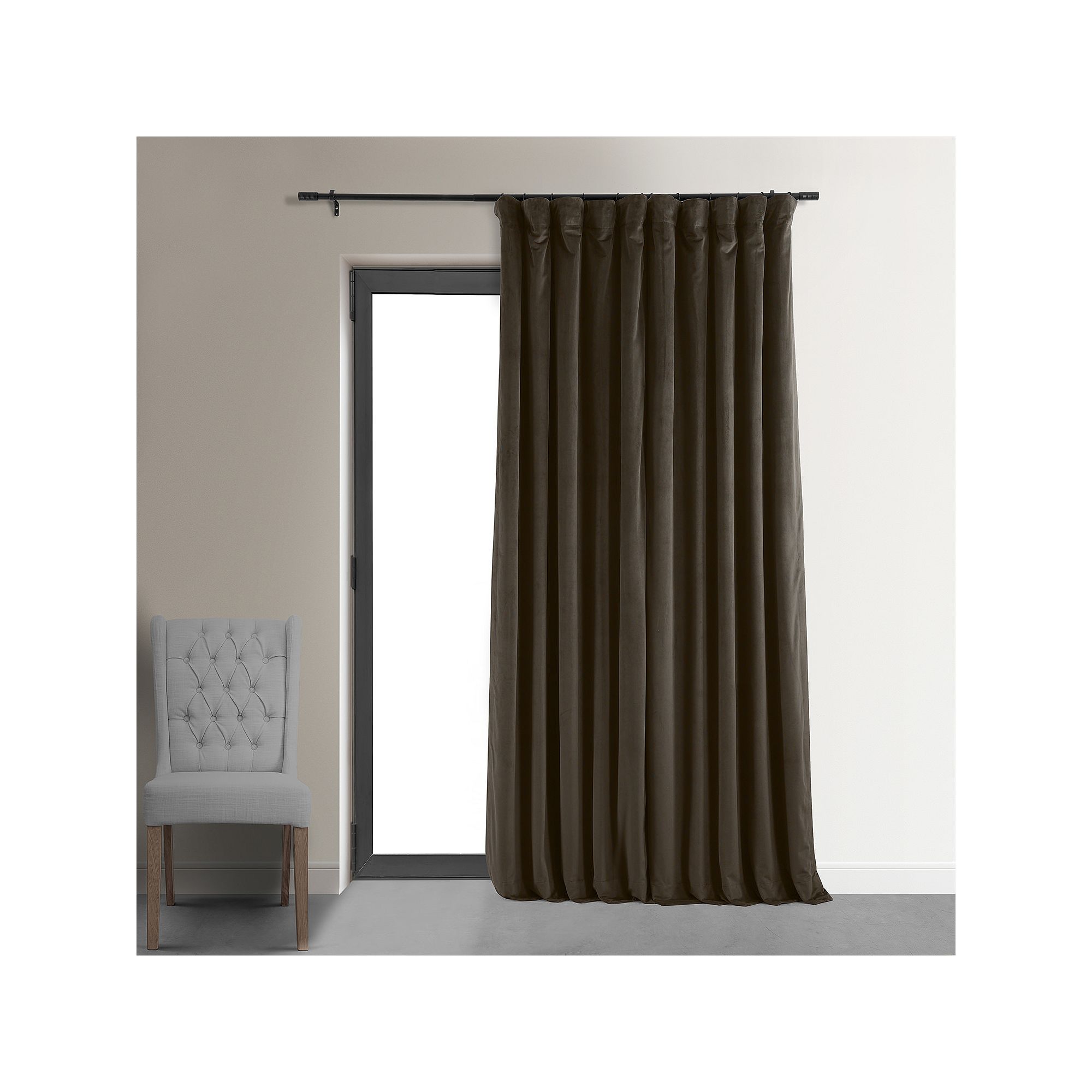 EFF Signature Velvet Double-Wide Blackout Window Curtain Panel, Java