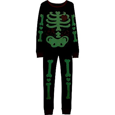 Girls 4-14 Carter's Glow-in-the-Dark Skeleton Top & Bottoms Pajama Set