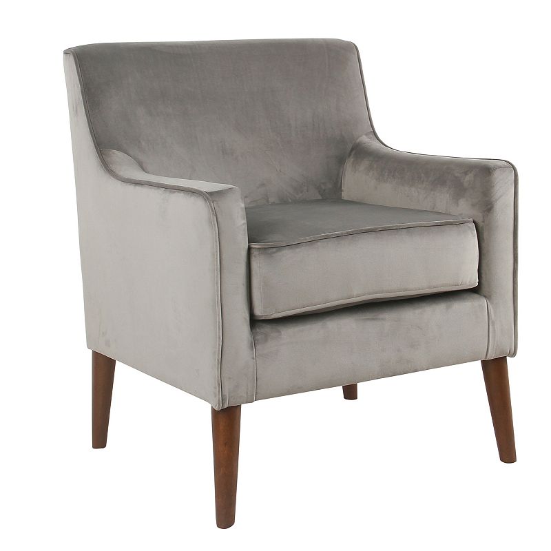HomePop Davis Mid-Century Accent Chair, Grey