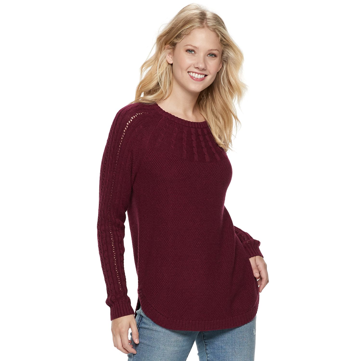 kohls cable knit sweaters