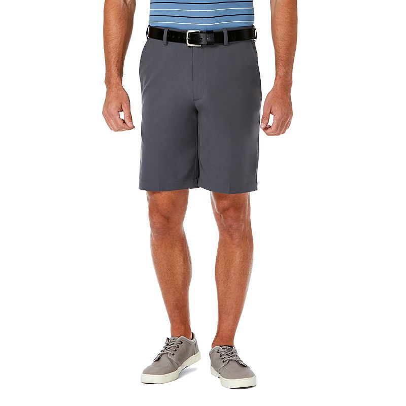 UPC 019781958820 product image for Men's Haggar® Cool 18® Pro Gabardine Flat Front Shorts, Size: 34, Gray | upcitemdb.com