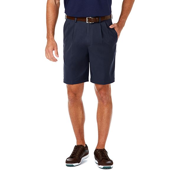 Men's Haggar® Cool 18® PRO Straight-Fit Solid Pleated Shorts