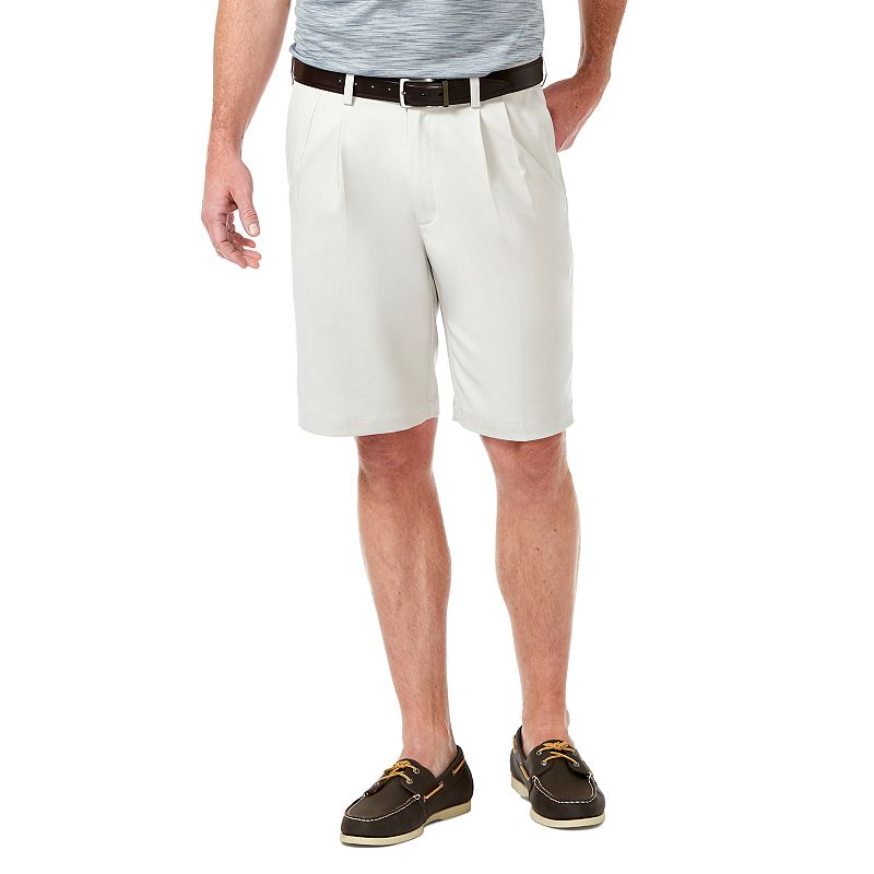 UPC 019781958257 product image for Men's Haggar® Cool 18® PRO Straight-Fit Solid Pleated Shorts, Size: 32, String | upcitemdb.com