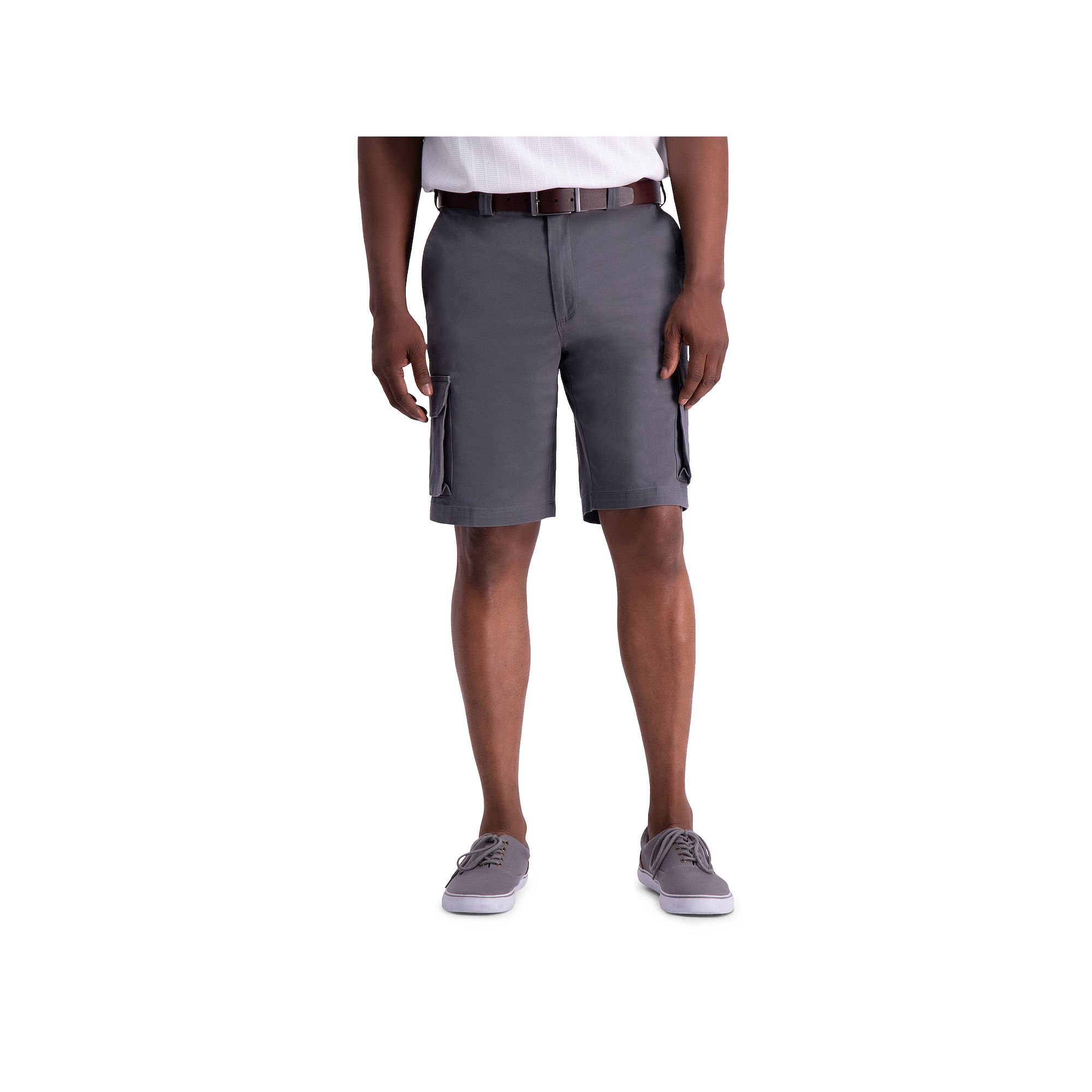 Mens Haggar® 10 Straight-Fit Stretch Cargo Flat-Front Shorts, Size: 32