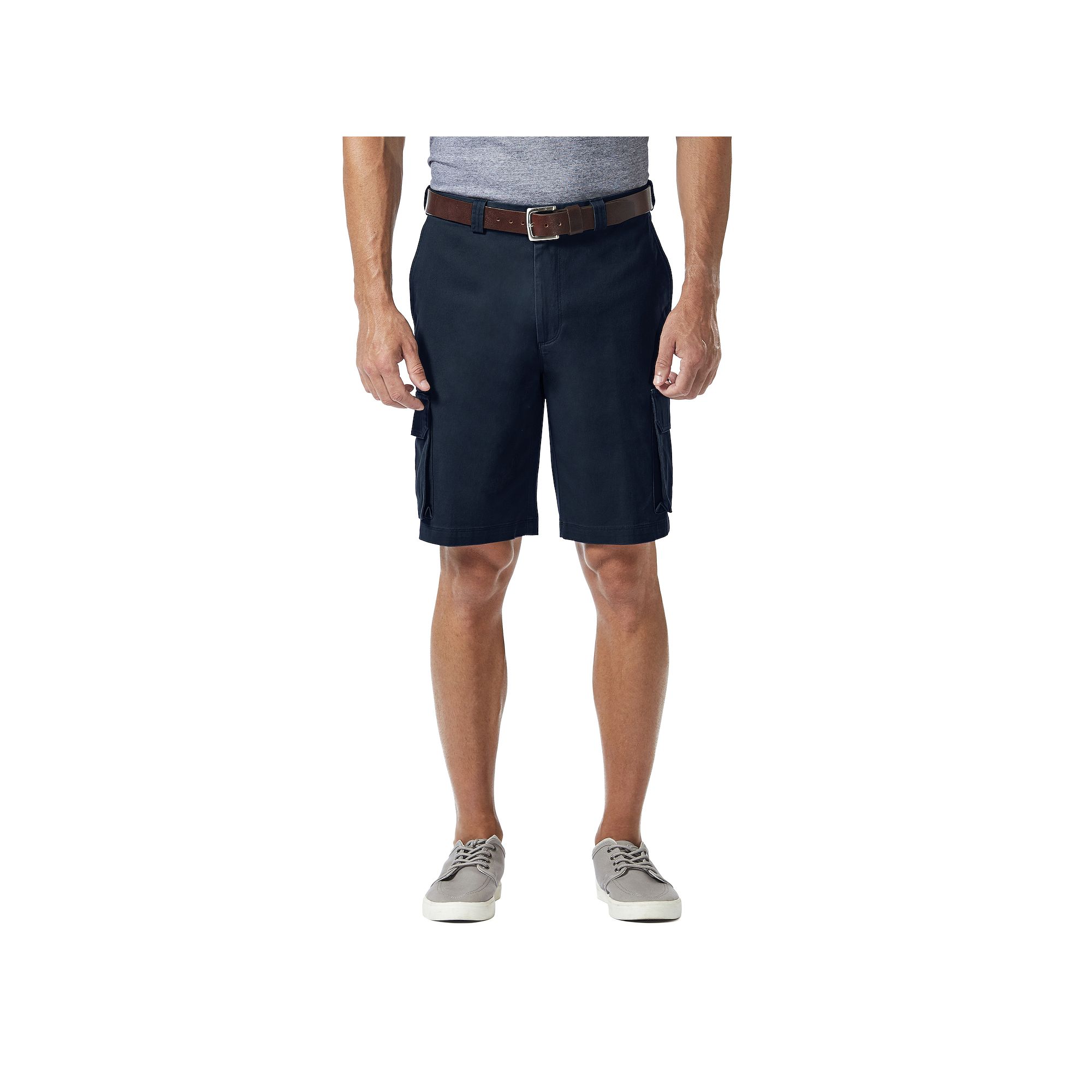 Mens Haggar® 10 Straight-Fit Stretch Cargo Flat-Front Shorts, Size: 32