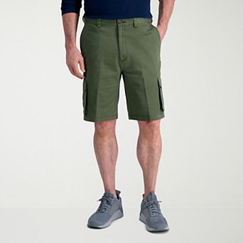 Men's Haggar® 10" Straight-Fit Stretch Cargo Flat-Front Shorts