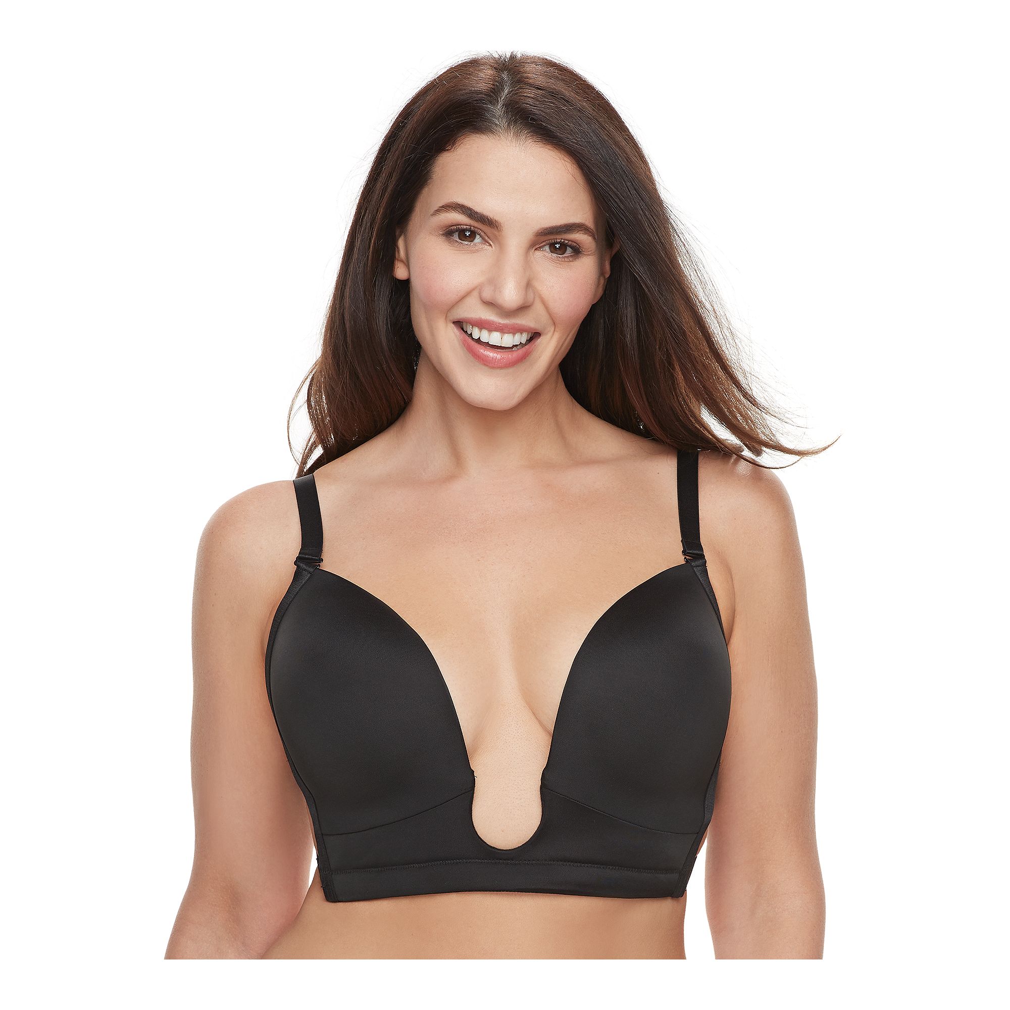 Full Figure Maidenform® Plunge Bra M2310, Womens, Size: 11, Black
