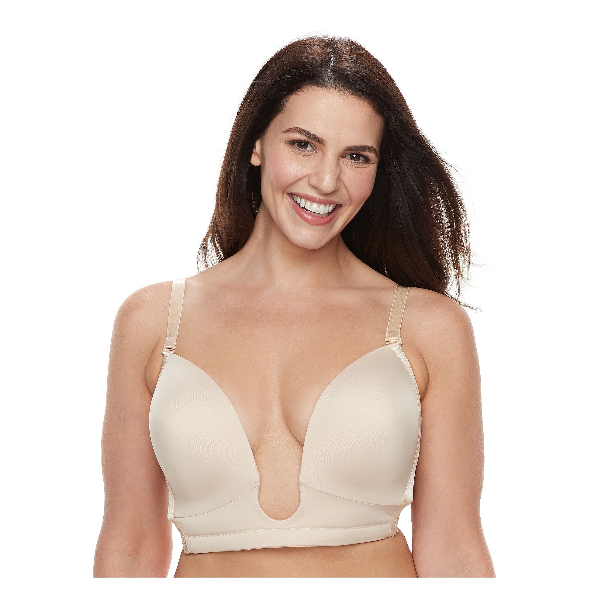 Full Figure Maidenform® Plunge Bra M2310, Womens, Size: 11, Neutral Beige