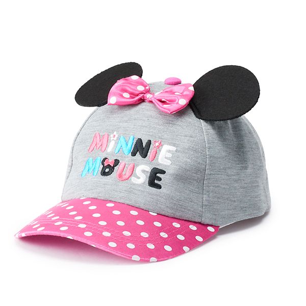 Disney Disney Disney Toddler Hat for Girl’s Ages 2-7 Minnie Mouse Kids Baseball Cap 3D Design Ears