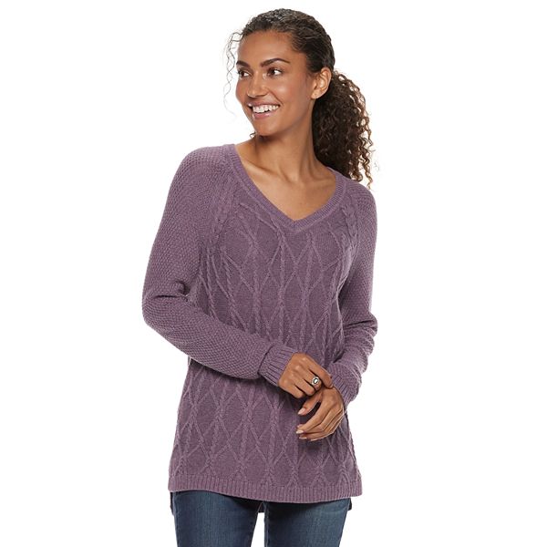 Women's Sonoma Goods For Life® Trellis Cable-Knit Sweater