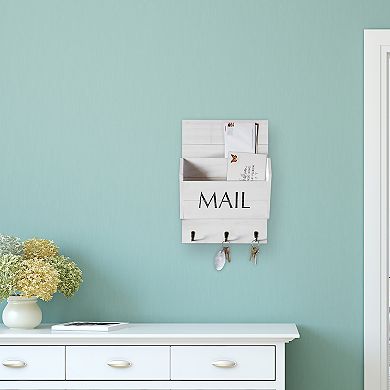 Belle Maison Weathered "Mail" Basket Wall Decor 
