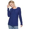 Women's Sonoma Goods For Life® Lattice Cable-Knit Crewneck Sweater
