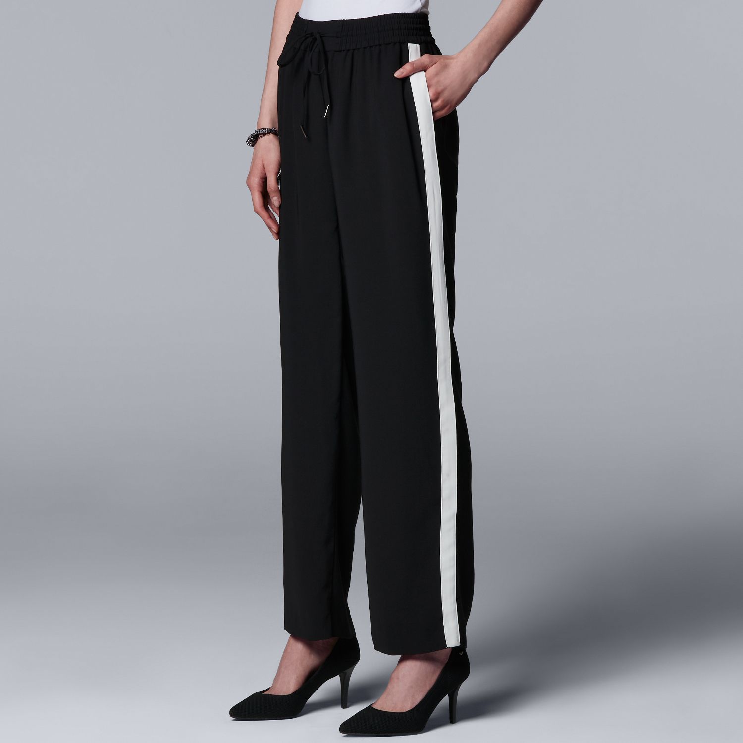 womens dress pants with side stripe