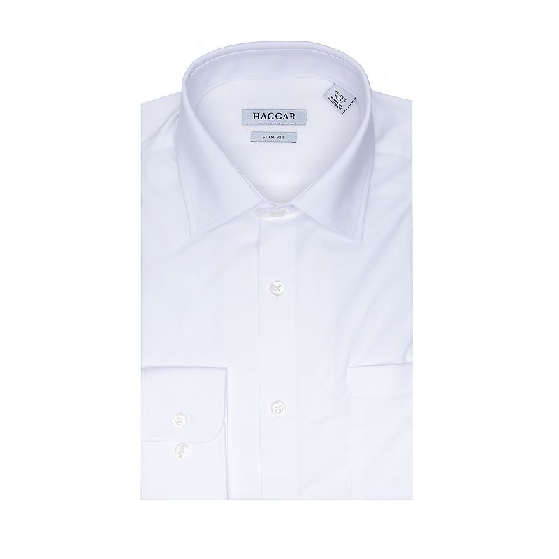 UPC 192861395002 product image for Men's Haggar Premium Comfort Slim-Fit Stretch Dress Shirt, Size: 17.5-32/33, Whi | upcitemdb.com