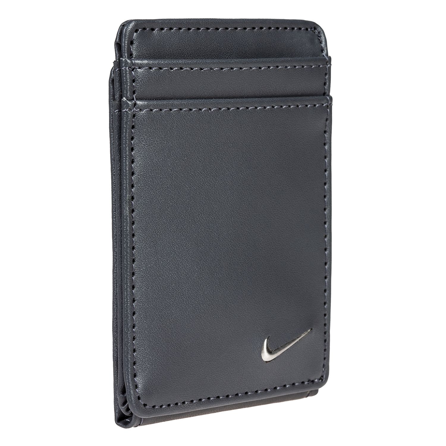 black leather nike wallet