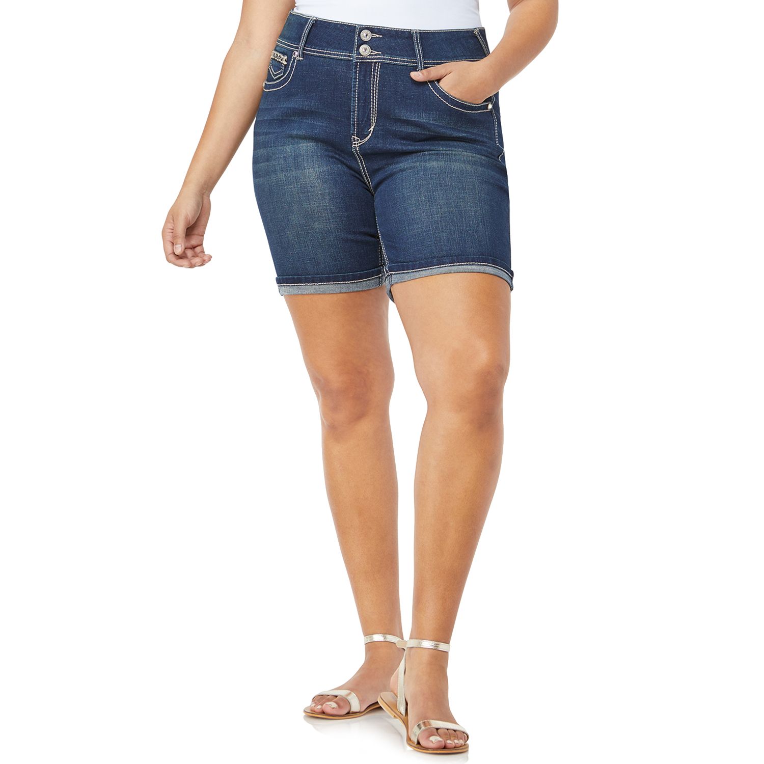 plus size jean shorts for juniors