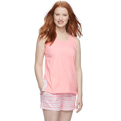 Women's SONOMA Goods for Life™ Printed Sleep Tank & Sleep Shorts Pajama Set