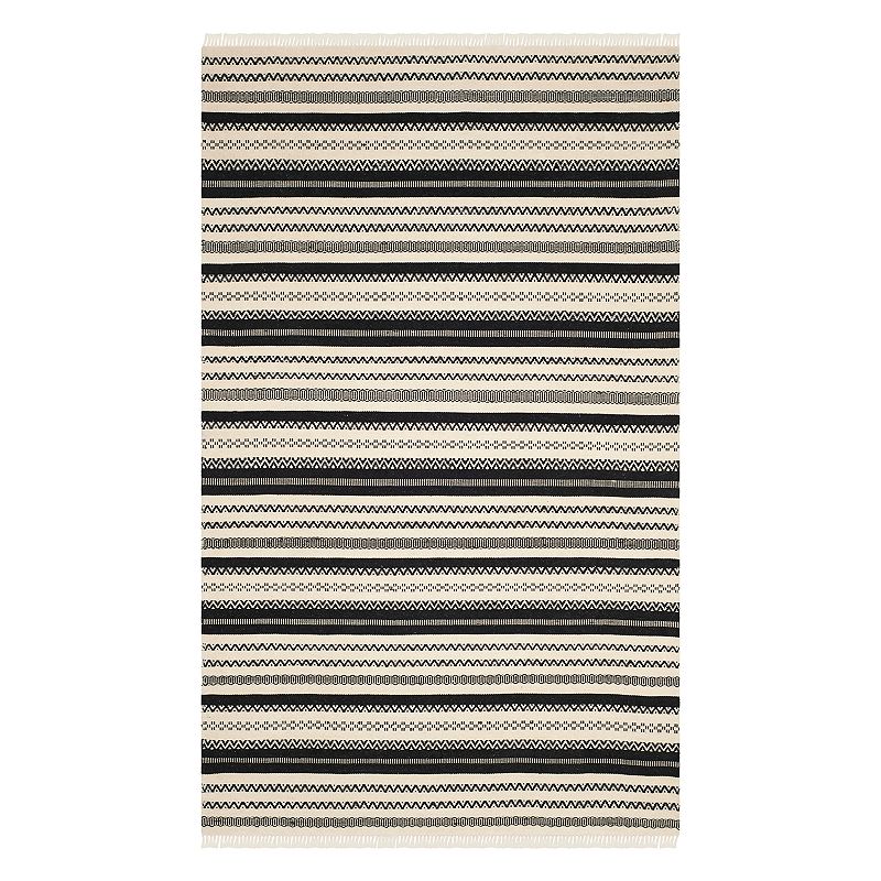 Safavieh Kilim Emma Striped Wool Blend Rug, White, 8X10 Ft