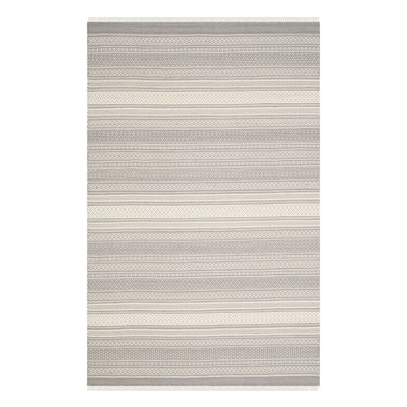Safavieh Kilim Isabella Striped Wool Blend Rug, Grey, 8X10 Ft