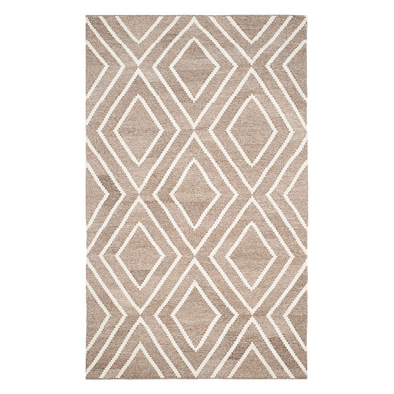 Safavieh Kilim Hannah Lattice Wool Blend Rug, Grey, 4X6 Ft