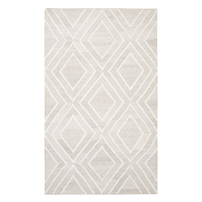 Safavieh Kilim Hannah Lattice Wool Blend Rug, White, 8X10 Ft