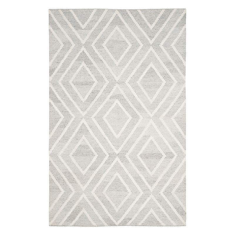 Safavieh Kilim Hannah Lattice Wool Blend Rug, Silver, 8X10 Ft