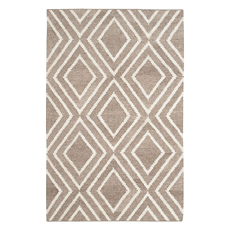 Safavieh Kilim Hannah Lattice Wool Blend Rug, Grey, 4X6 Ft