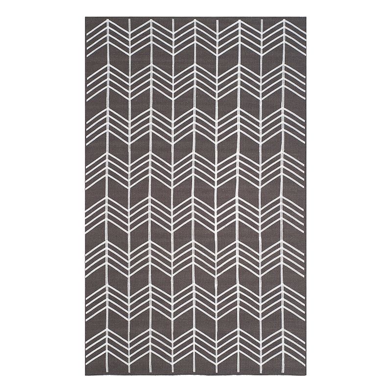 Safavieh Kilim Penelope Geometric Wool Rug, Grey, 4X6 Ft