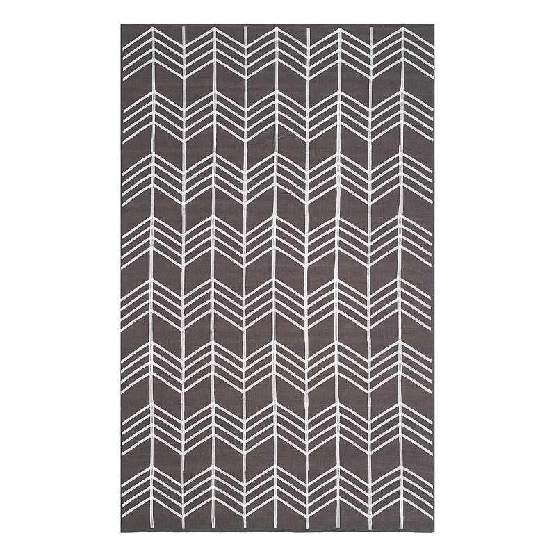 Safavieh Kilim Penelope Geometric Wool Rug, Grey, 4X6 Ft