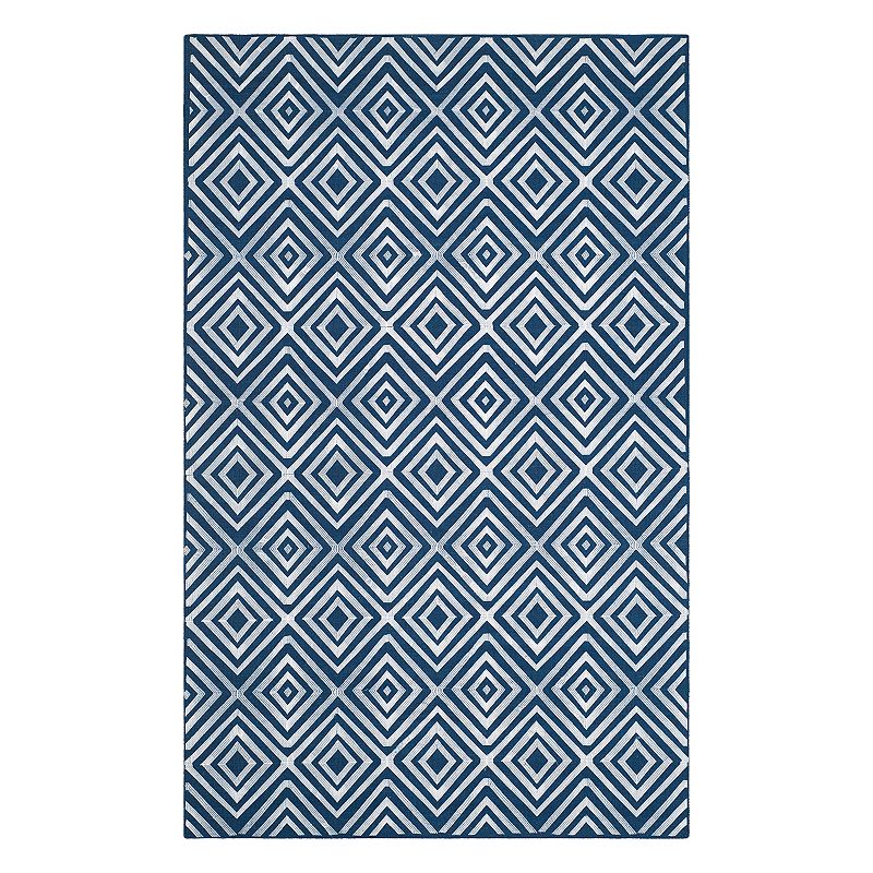 Safavieh Kilim Riley Geometric Wool Rug, Blue, 4X6 Ft