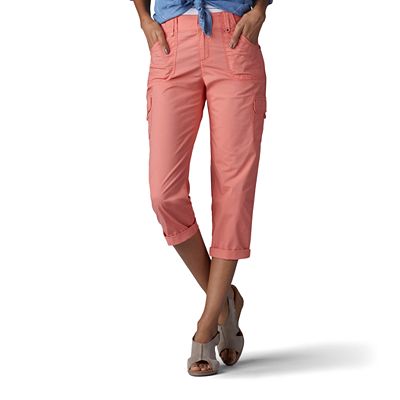 Women s Lee Nikki Cuffed Comfort Waist Poplin Capris