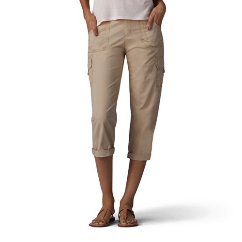 Women's Lee Nikki Cuffed Comfort Waist Poplin Capris