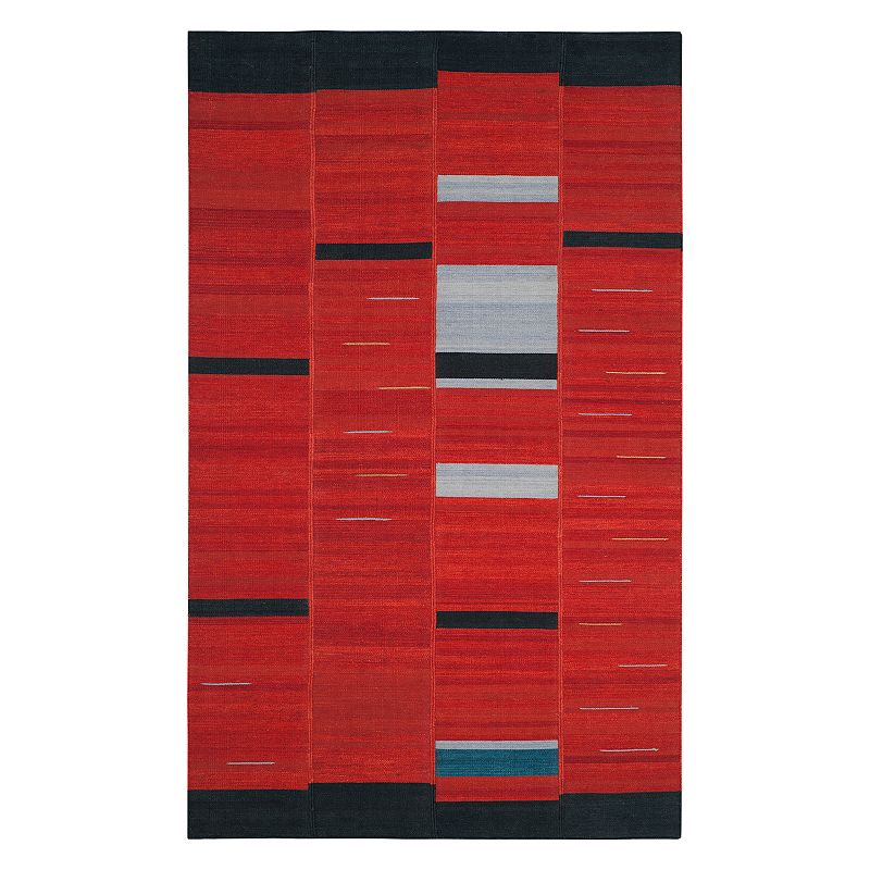 Safavieh Kilim Peyton Geometric Wool Rug, Red, 8X10 Ft