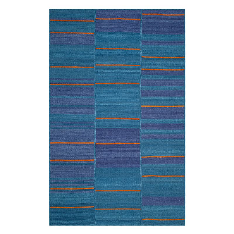 Safavieh Kilim Ruby Geometric Wool Rug, Blue, 4X6 Ft