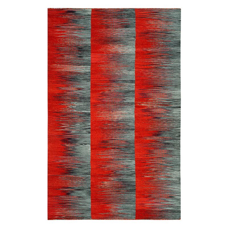 Safavieh Kilim Bailey Abstract Wool Rug, Red, 8X10 Ft