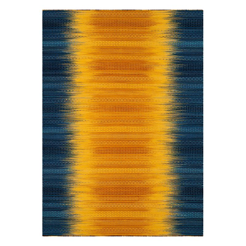 Safavieh Kilim Delilah Abstract Wool Blend Rug, Dark Blue, 5X8 Ft