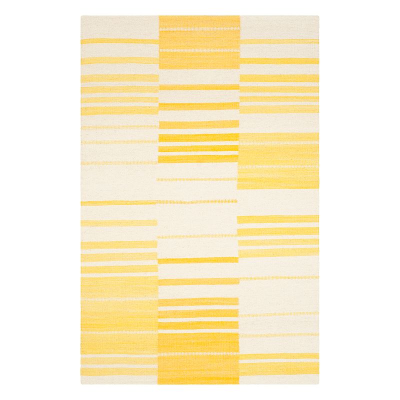 Safavieh Kilim Maggie Geometric Wool Blend Rug, Gold, 4X6 Ft