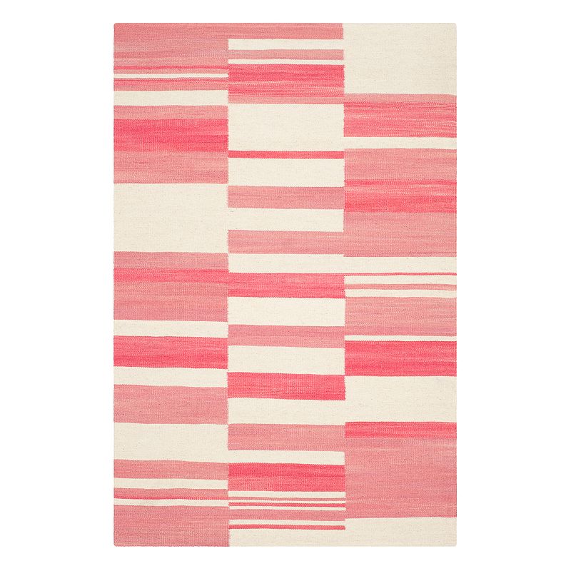 Safavieh Kilim Maggie Geometric Wool Blend Rug, Pink, 8X10 Ft