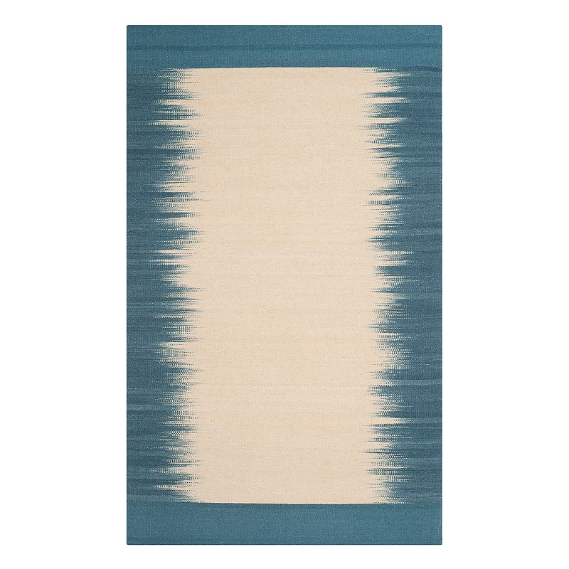 Safavieh Kilim Carol Framed Abstract Wool Rug, Beig/Green, 4X6 Ft