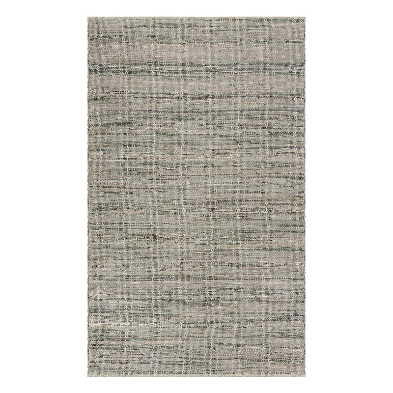 Safavieh Vintage Leather Bradley Woven Rug, Grey, 6X9 Ft