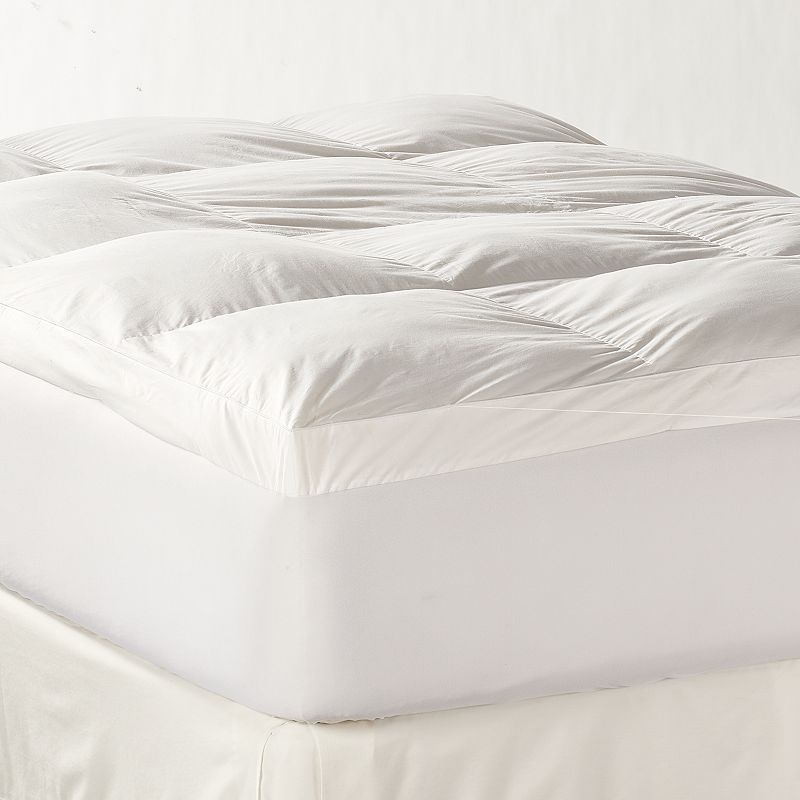 Dream On NANO Feather Feather Bed Mattress Topper, White, Full