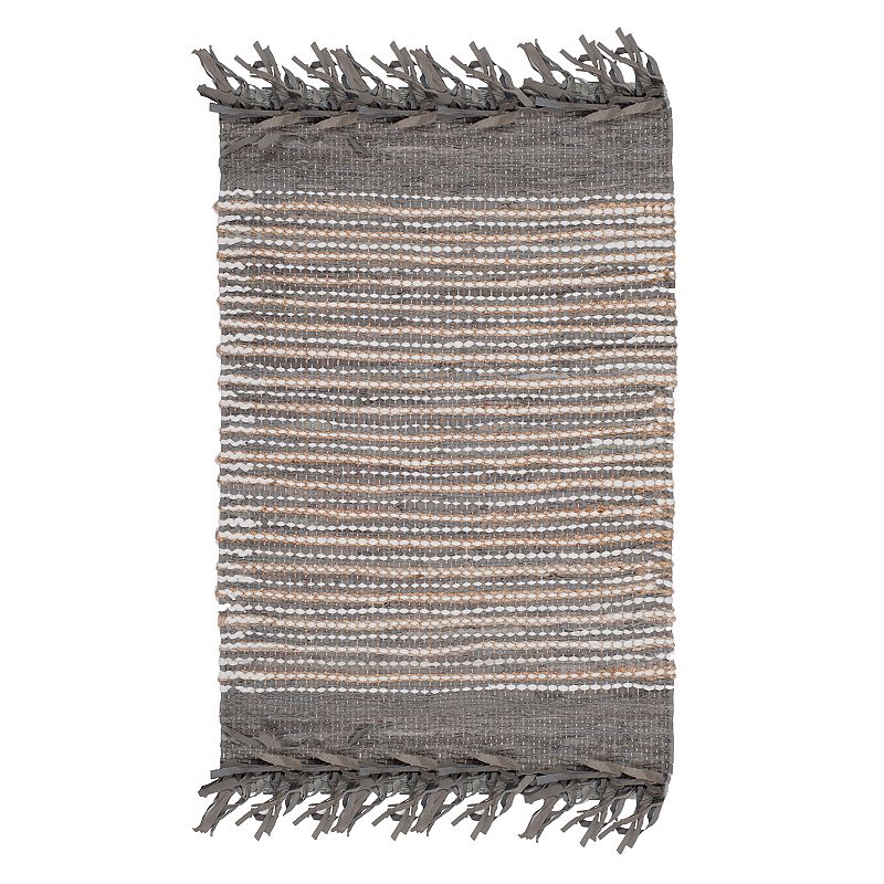 Safavieh Vintage Leather Harrison Woven Rug, Grey, 8X10 Ft