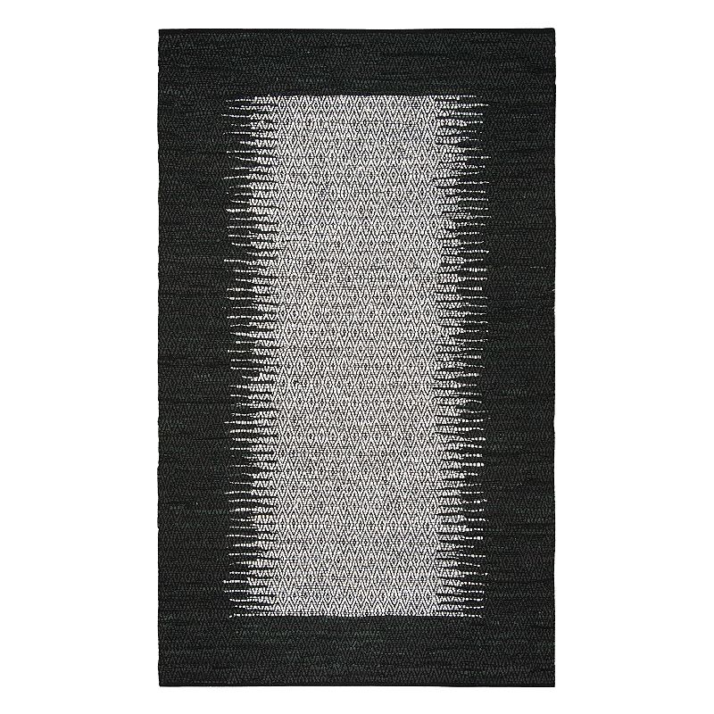 Safavieh Vintage Leather Adalie Woven Rug, Black, 6Ft Rnd