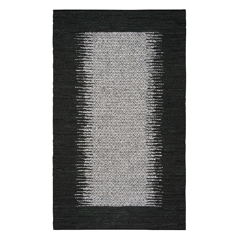 Safavieh Vintage Leather Adalie Woven Rug, Black, 6X9 Ft