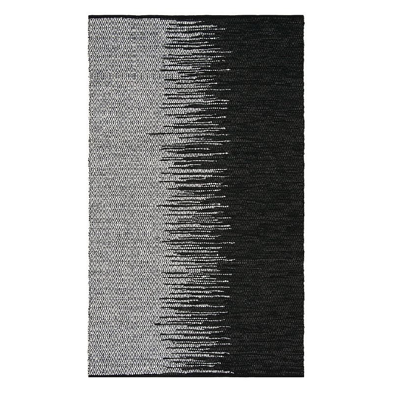 Safavieh Vintage Leather Brockton Woven Rug, Black, 6Ft Rnd