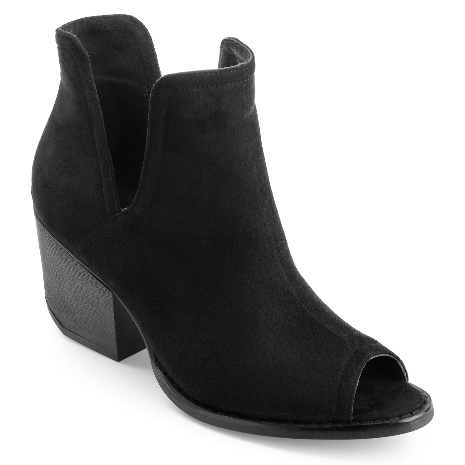 kohls peep toe booties